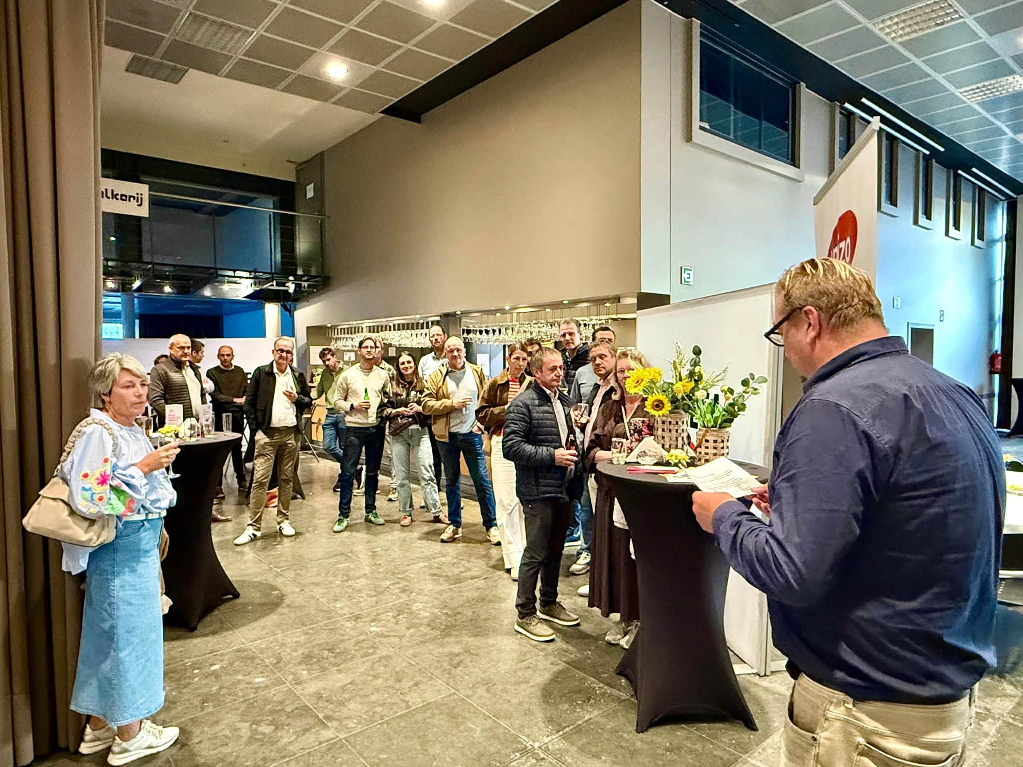 Ondernemers tijdens het bedrijfsbezoek aan Mariasteen
